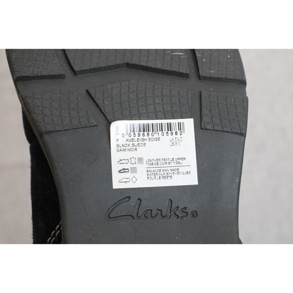 Clarks Boots Womens Size US 8M Black Aveleigh Edge Suede Comfort Waterproof NWOB - Picture 3 of 11